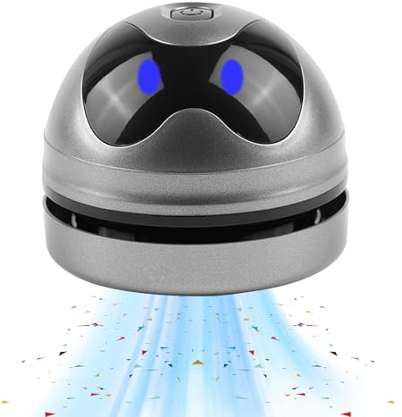 Mini aspirateur de table, portable, sans fil, rechargeable par USB, mini aspirateur de table, haute puissance d'aspiration avec 120 minutes d'autonomie pour clavier, bureau, canapé