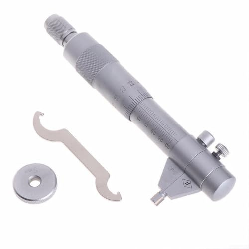 Micrómetro de diámetro interior, calibre de tornillo métrico de 5 a 30 mm para medir dimensiones internas, alta precisión, resolución de 0,01 mm, construcción de acero inoxidable para uso industrial