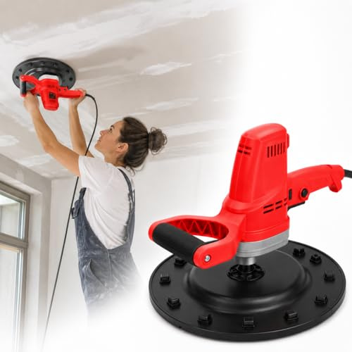 forplubossmmp Cazzuola Elettrica per Intonaco 1180w, Levigatrice per Pareti, con Regolazione A 6 velocità E Disco da 38 Cm, velocità 80-200 RPM, Adatta per Ristrutturazioni Domestiche