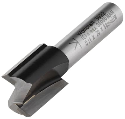 wolfcraft HM-Nutfräser I 3922000 I 8 mm Schaft, Ø 14 mm I langlebig, robust I ideal für Holz I für Oberfräsen und stationäre Fräsmotoren I zum Erstellen von Nuten