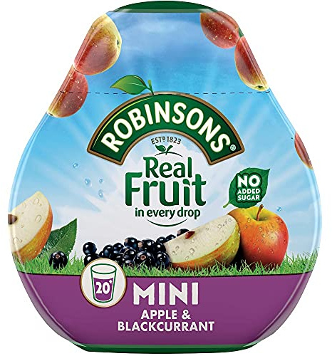 Robinsons Squash'D Manzana Y Grosella Negra Sin Adición De Azúcar (66ml) (Paquete de 2)