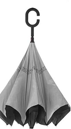 Hasëndad Coolbrella Regenschirm mit umgekehrtem Verschluss, Schwarz, 105 cm, Klassischer Regenschirm