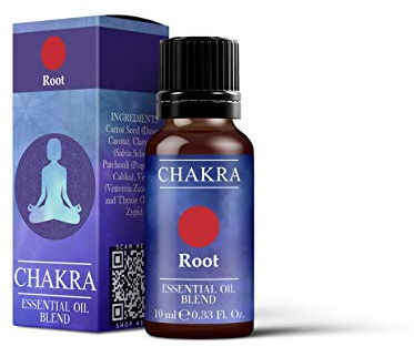 Mystix London | Root Chakra Essential Oil Blend 10ml | Earthy Woody Aroma | Patchouli Pogostemon Cablin Vetiver Vetiveria Zizaniodes