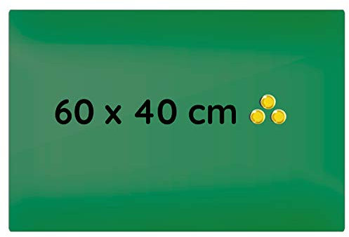 Lüllmann Memoboard Glas Magnettafel 60x40x0,4cm Glastafel Glasboard Whiteboard Wandtafel Magnet-Board (607412 Glastafel 60x40x0,4cm, grün)