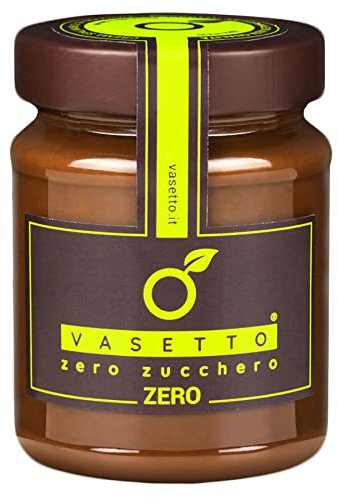 Crema spalmabile di Nocciole IGP Artigianale Zero senza Zucchero - Vasetto - Crema Gianduja 100% pura Proteica e Vegana ZERO, Sugar Free, senza latte e derivati