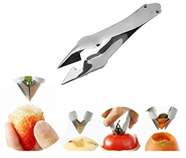 1 Pack Creative Pineapple Eye Corer Clip Strawberry Huller Seed Remover Clip Corer for Fruit