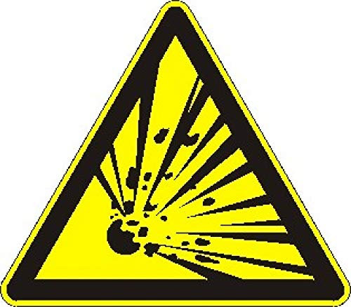 Schild: Warnung vor explosionsgefährlichen Stoffen - Aluverbundtafel 100 mm