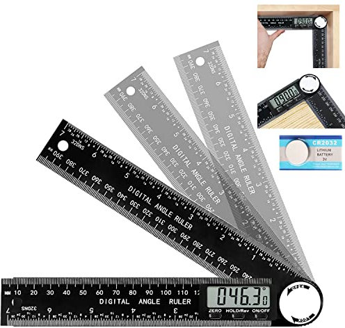 God's Gift Y Digital Angle Finder, Protractor 0-360° Electronic Measurement Tool, Angle Ruler for Woodworking, Construction, Repairing