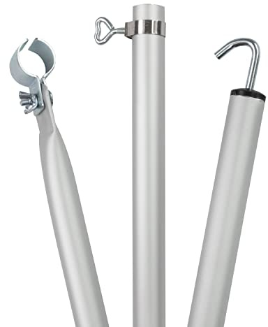 4X Alu Zeltstange Vorzeltstange Klemme Haken 210-290cm 28/25mm 3 Dachstange