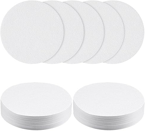 HOTUT Kaffefilter papper, 100 st x 58 mm runda kaffefilter papper, mikropappersfilter ersättning kompatibel, oblekt runt kaffe filterpapper för espressomaskin och kaffemaskin mockakanna- vit
