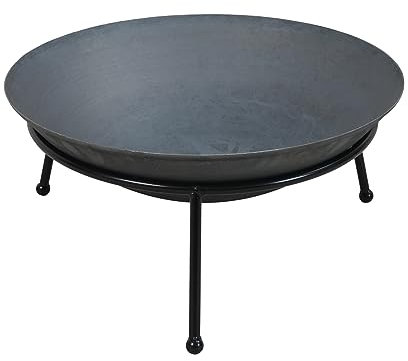 TAINO Feuerschale Rund Dreibein Aufsatz-Schale Garten Outdoor Gusseisen Schwarz