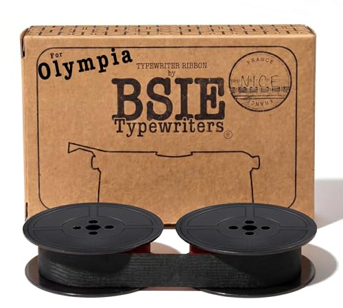 BSIE Färgband för Optima-Skrivmaskin – Svart – Passar Vintage-Skrivmaskiner – GR1 – Testat i Nizza, Frankrike