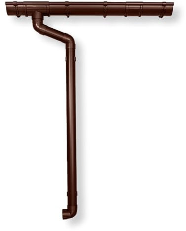 4 Home & Garden Dachrinnen Set RG 100 NW100/125 Braun | Komplettsets mit Fallrohr bis 10m Dachlänge | Typ 300 Fallrohr DN 60 | Kunststoff PVC (Dachlänge: 1-Seite bis 1000cm)
