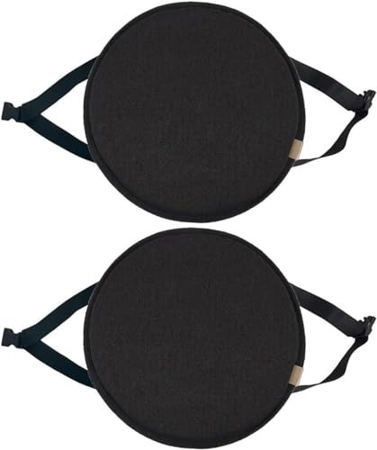 Set di 1/2/4 cuscini rotondi per sedie da pranzo,Cuscino della sedia cuscino rotondo dello antisdrucciolevole della sedia con le fibbie delle cinghie elastiche ( Color : 3# , Size : 2PCS_30CM/11.8INCH