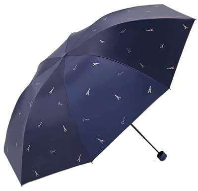 Taschenschirme Regenschirm Tragbarer Regenschirm Sonnenschirm Starker kompakter faltbarer wasserdichter Reiseschirm for Sonne, sonnigen Regen for Regen und Sonnenschirm Regenschirme ( Size : Blue )