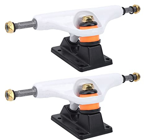 VGEBY Skateboard-Achsen, 2 Stück, Professionelle Ahorn-Skateboard-Achsen, Integrierte Skateboard-Radhalterung, Ersatz, Perfektes Werkzeug für Outdoor-Sportarten, Skateboarden (White)