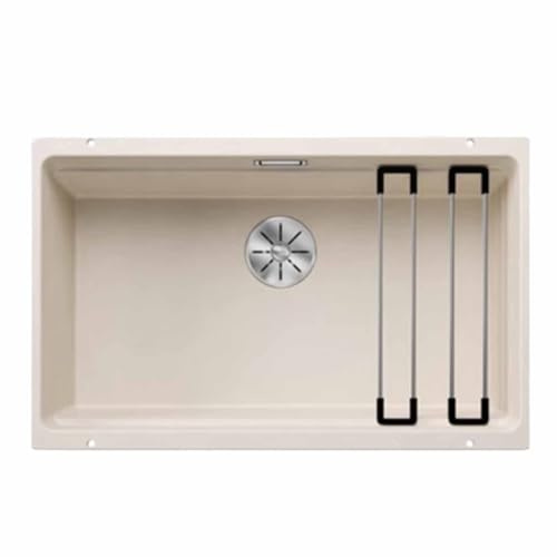 SLGGPJBU Simple Granite Kitchen Sink Undercounter Basin with Universal Swivel Cold and Hot Pull Out Faucet Washbasin Classic Color