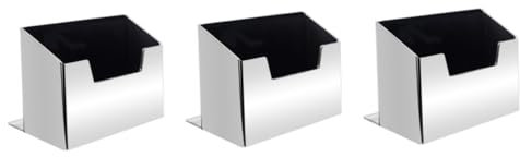 SEWACC 3 Stücke Visitenkarte Karte Ständer für Büro Metall Karte Lagerung Visitenkarte Box