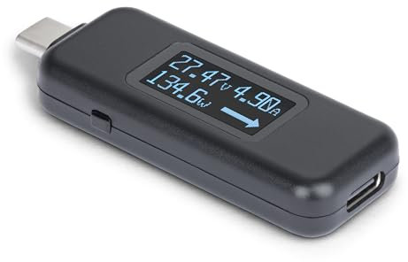 StarTech.com Multimetro Digitale USB-C, Misuratore di Tensione e Corrente, 240W PD EPR, Tester Bidirezionale per Cavi/Porte