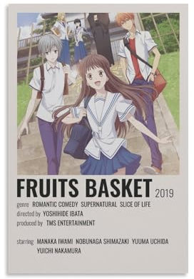 IKJIkkncf Anime Fruit Basket TV Poster Decorative Painting Canvas Wall Art Living Room Poster Bedroom Painting Wall Art Picture Print Modern Family Room Decor 08 x 12 Inches (20 x 30 cm)
