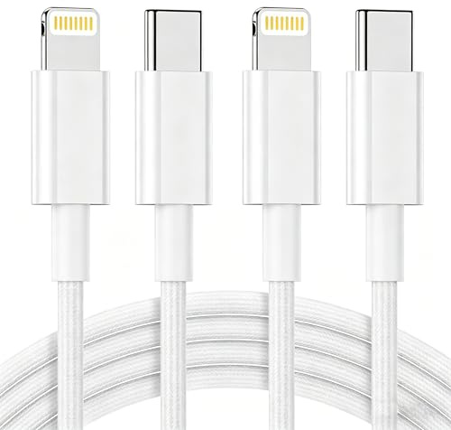 iPhone Charger Cable 2Pack1.8M MFi Certified Nylon USB C to Lightning Cable | Braided Fast Charging Durable Lightning Cable for iPhone 14/13/12/11 Pro Max, iPad & More