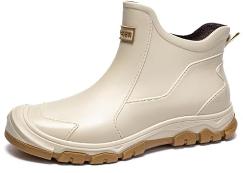 Gugifcto Stivali Gomma Uomo,Stivali Pioggia Donna,Morbido e Confortevole Impermeabile Antiscivolo Scarpe da Lavoro Uomo Adatto per Aree Umide in Cantieri e Giardini Piovosi 38-46EU