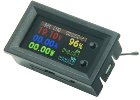 Cvoepobey Voltímetro Digital de Potencia de 30 V CC, Amperímetro, Medidor de Voltaje, Vatímetro, Medidor de Temperatura, 9 en 1