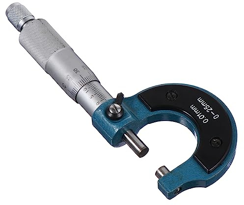 Hemobllo Micrómetro Exterior Métrico de Precisión Profesional con Tambor de Fricción para Medición Estable y Repetible Herramienta Portátil para Maquinistas