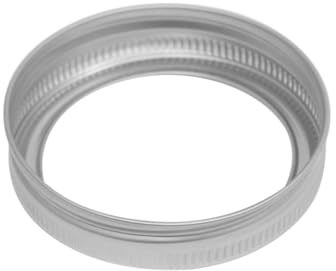 5 Stück 70mm Schraubringe für Einmachgläser aus Eisen Silber | Dichtungsring Innen, für Küche und Einmachen, Rostfrei, Auskochbar, Leicht zu Reinigen