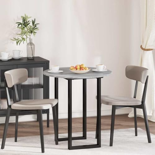 QJBSAVVA Tischplatte 70x70 cm Grau Sonoma aus Holzwerkstoff 1,5 cm stark Modernes minimalistisches Design für Esstisch Schreibtischplatte oder Arbeitsplatte in Küche Büro Wohnzimmer