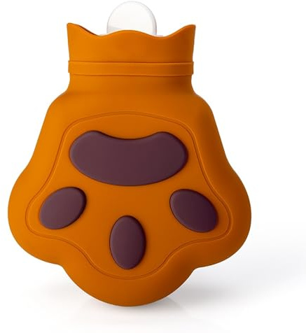 Wärmflasche, süße Silikon-Wärmeflasche for die Mikrowelle, weicher Bezug, Handwärmer, Wärmflasches for Zuhause, Reisen, Büro; Wärmflasche gegen Krämpfe, Schmerzlinderung(Pink-450ml)