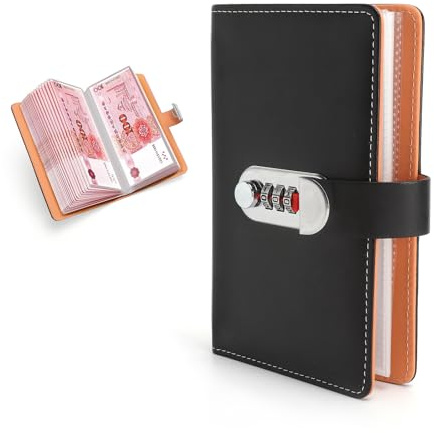 Planificador presupuestario, libreta de ahorros con contraseña A6, libro de contraseñas Cash Stuffing carpeta de ahorros con 100 páginas para planificadores financieros, almacenamiento de billetes