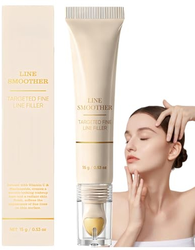 Line Smoother Fine Line Blurring Primer with SPF 50,Instant Smoothing Wrinkle Filler & Face Tightener,Face Primer for Mature Skin,Brighter Smooth-Looking Finish,Eye Face Lift Cream for Under Eyes Bag