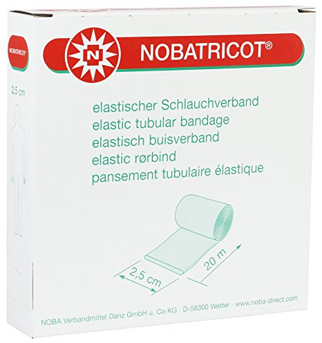 NOBATRICOT Elastischer Schlauchverband gerollt, Größen:20 m x 2.5 cm