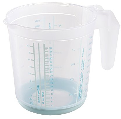 keeeper KEE296 Massimo - Jarra medidora, PP/TPE, 1 litro, Color Azul, Ø13.5 x 14 cm