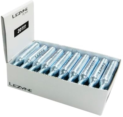 LEZYNE Threaded 20G CO2 Bicycle Tire Cartridges Countertop Box