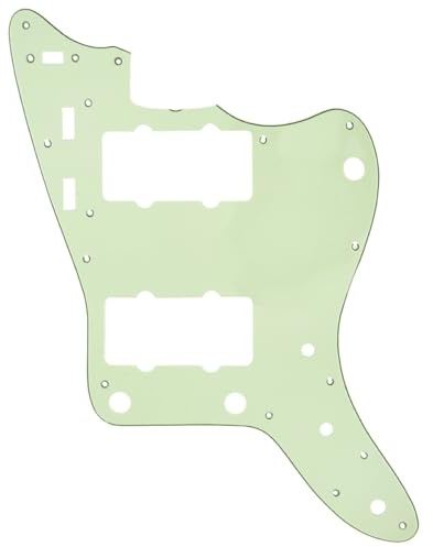 Musiclily Pro 13 Löcher Pickguard Gitarren Schlagbrett 3 lagig Mint Green | für MIJ Fender Japan Jazzmaster E-Gitarre