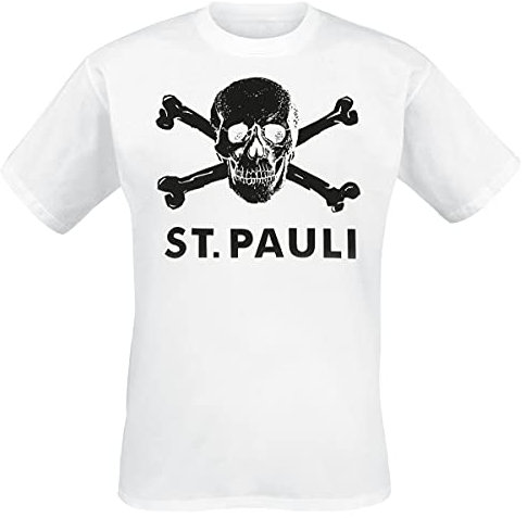 FC St. Pauli T-Shirt Totenkopf weiß - Größe XXL