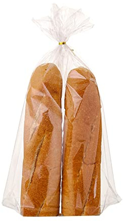 Lesibag Baguette Bread Fresh Plastic Bag 10 x 20‘’ Mirco Perforated Bread Bags with Breathable Hole for Homemade Bread and Bakery Loaf