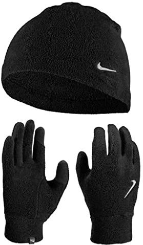 Nike Fleece Set cappello e guanti da donna Black/Black/Silver XS/S