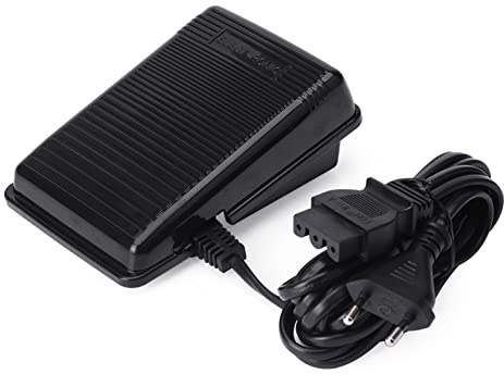 Pedal de máquina de Coser, Pedal Universal con Cable de alimentación para máquinas de Coser Cantante 220 V, Pedal de Control de pie de Costura, Control electrónico Universal