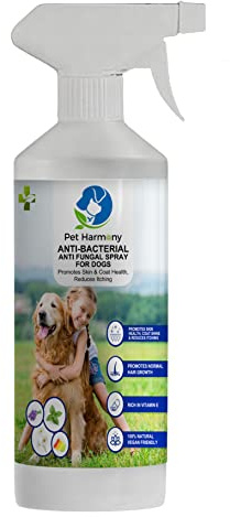 Pet Harmony Natural Dog Anti-Itch & Skin Healing Spray -500ml- Enriched with Chamomile, Coconut & Essential Oils, Promotes Hair Growth, Anti-Bacterial, Anti-Fungal, Anti-Inflammatory, Allergy Relief