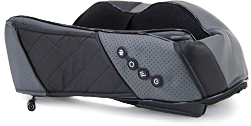 Venga - Aparato de masaje térmico Shiatsu para nuca y hombros, 8 nudos de masaje, negro y gris, VG MAS 3001