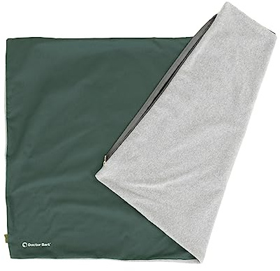 Doctor Bark Country Kissen Cover - Überzug Für Country Hundekissen L - Flauschige Fleece-Liegefläche - Waschbar - GreenLabel (Cover - L, Grün)