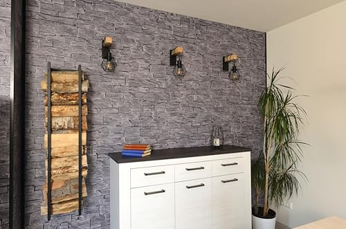 EGGER DecoWall Narva Schiefer - umweltschonende Alternative zu herkömmlichen Wandverkleidungen, Holzverkleidungen, Wandpaneelen, Deckenverkleidung - OSB (1250 mm x 660 mm) - Neue Versandverpackung