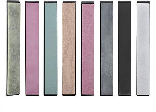 UPQRSG Piedra de Afilar, Piedra de Afilar Cuchillos Conveniente y Portátil de Tamaño Pequeño, 8 Piezas Piedra de Afilar con Buenos Resultados de Afilado, para Cuchillos de Cocina, Tijeras