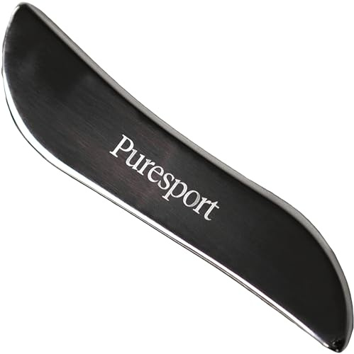 Puresport Premium Stainless Steel Gua Sha Massager Tool, Multi-Purpose Muscle Scraper for Body & Face, Supports Recovery & Reduces Tension by Improving Blood Flow & Lymphatic Drainage