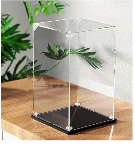 Acryl Vitrine Schaukasten Acrylboxen zur Präsentation, transparente Acryl-Aufbewahrungsboxen, Trophäenkoffer, Arbeitsplattenbox, Glasvitrine, staubdichter Schutz, Vitrine für Modelle, Figuren, Puppen