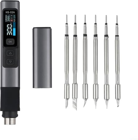 DystopiaWorld Smart Electric Soldering Iron For FNIRSI HS02A, PD 100W Adjustable Constant Temperature Kits Fast Heat Portable Soldering Iron, Static for PROTECTION Device