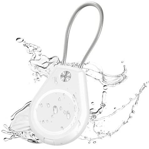 AXFEE Luftetiketthållare med trådkabel, skyddande fodral, luftetikettfodral, anti-förlust och repbeständig luftmärkesfodral nyckelring, kompatibel med Apple Air Tags för nycklar, bagage, husdjur